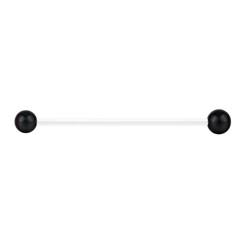 14gauge Plastic Industrial Earrings Industrial Piercing Bar Colorful Ball 32mm 38mm