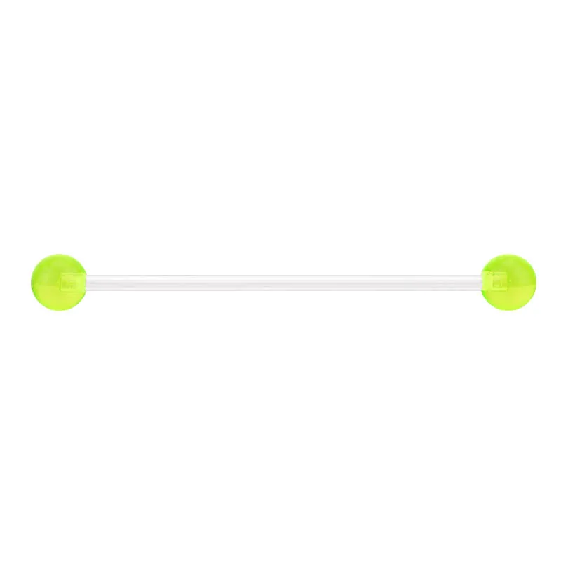 14gauge Plastic Industrial Earrings Industrial Piercing Bar Colorful Ball 32mm 38mm