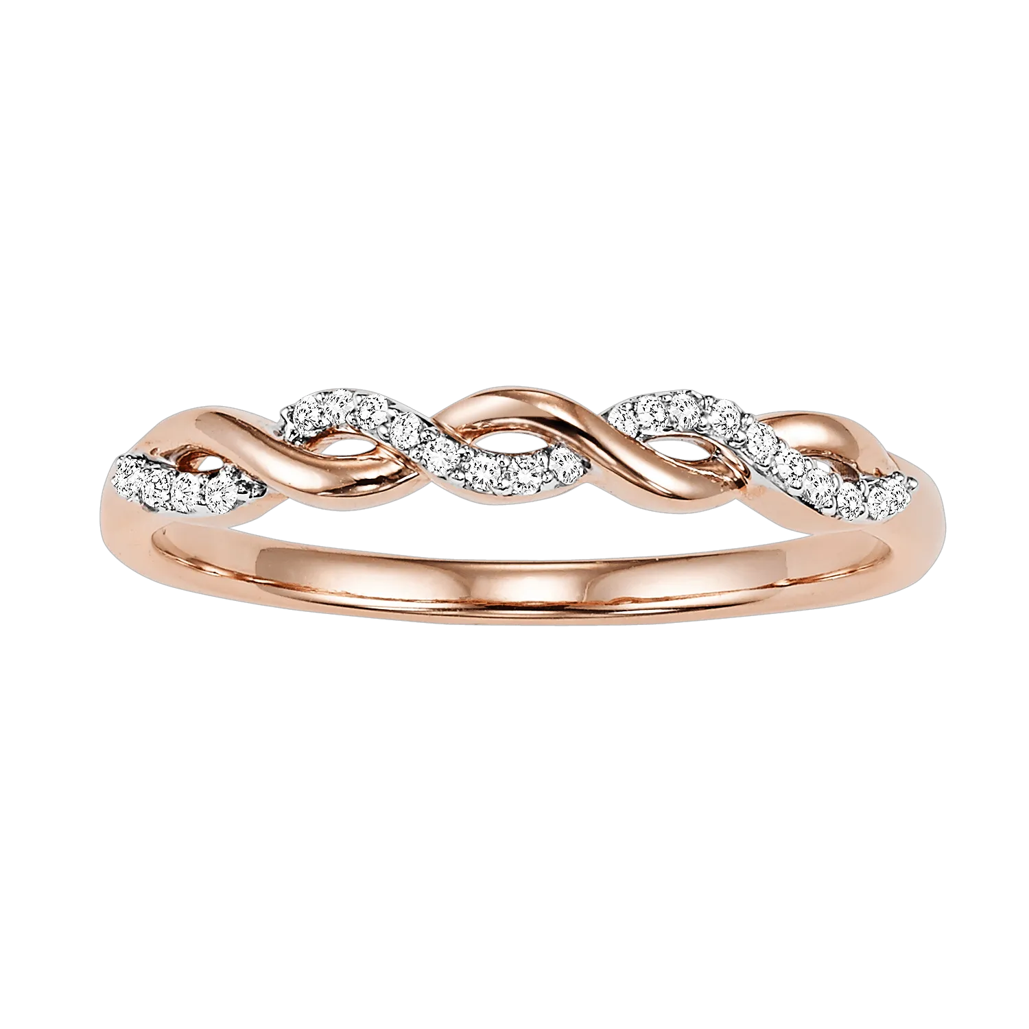 14KTR Diamond Mixables Band Fashion Ring 1/20Ct