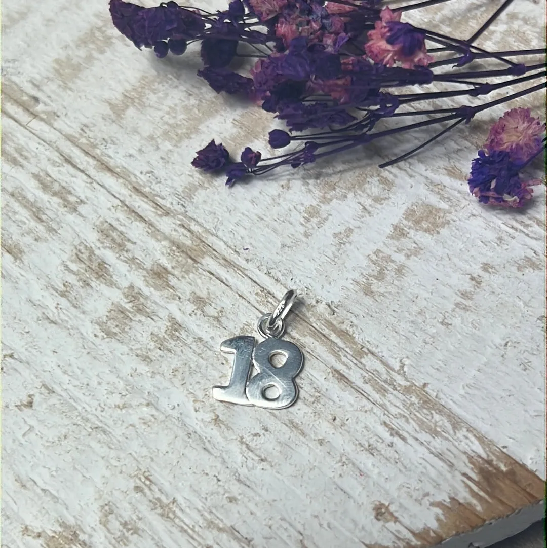 18 18th Birthday 925 Sterling Silver Pendant Charm