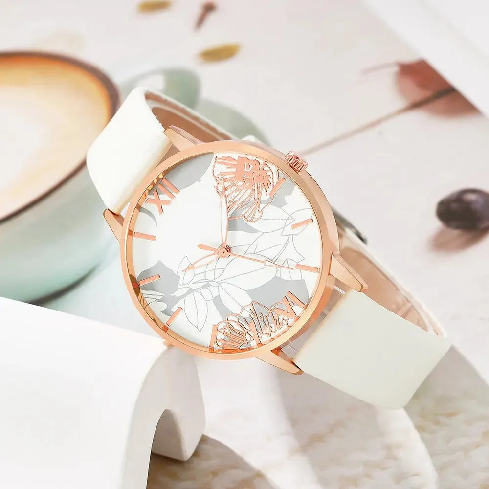 5PCS Set Fashion Casual Women Jewelry Watches Ladies Quartz Watch Womens