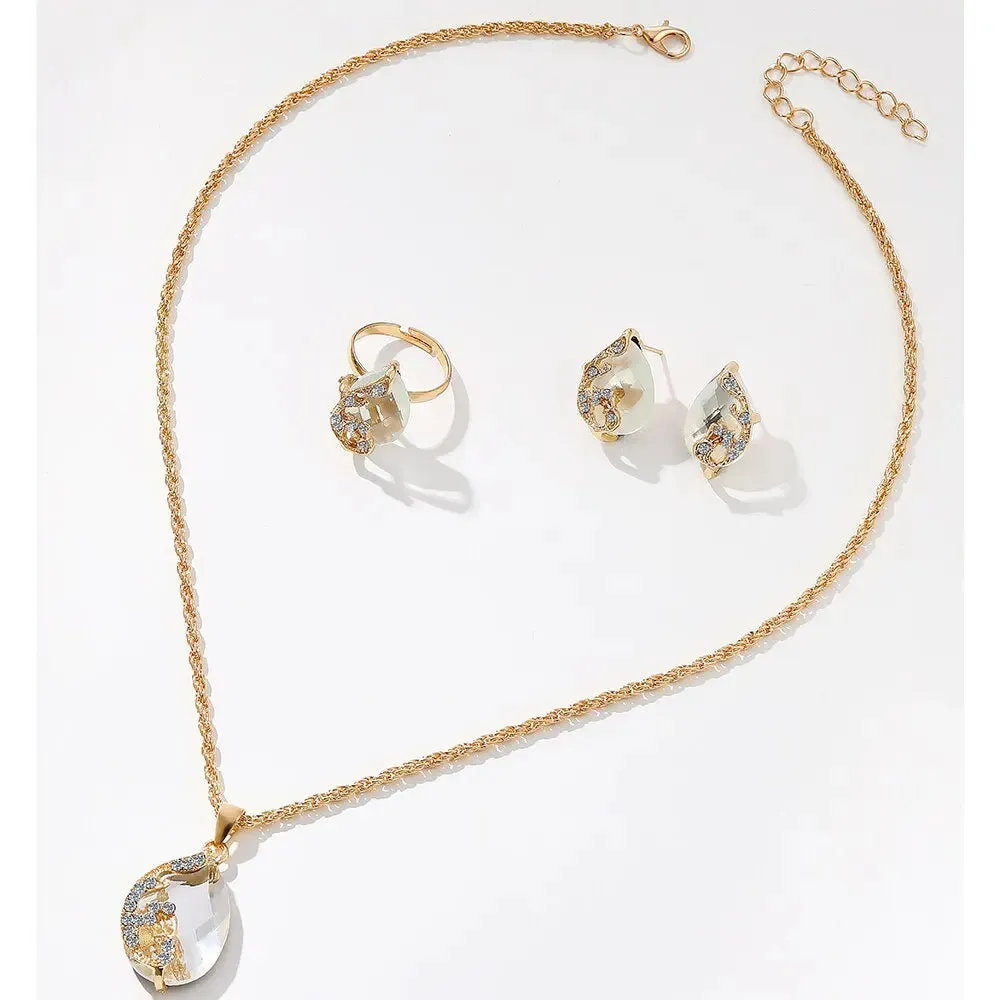 5PCS Set Fashion Casual Women Jewelry Watches Ladies Quartz Watch Womens