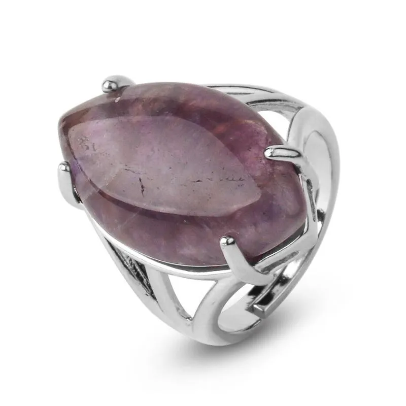 Adjustable Elegant Simple Earth Stone Rings
