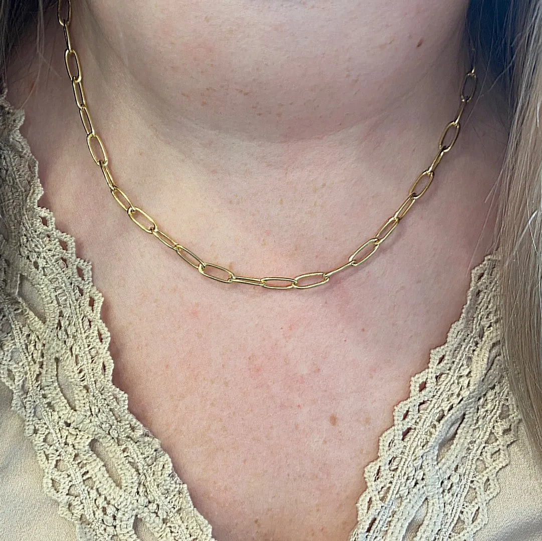 Ania Haie Yellow  Gold Fancy Link Necklace