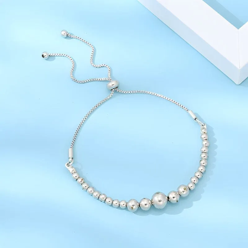 Beads Connected Together Adjustable Bracelet