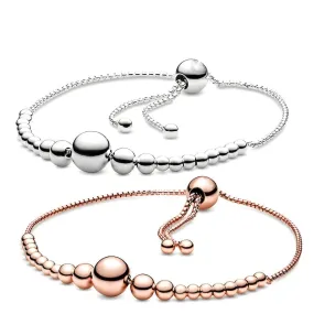 Beads Connected Together Adjustable Bracelet