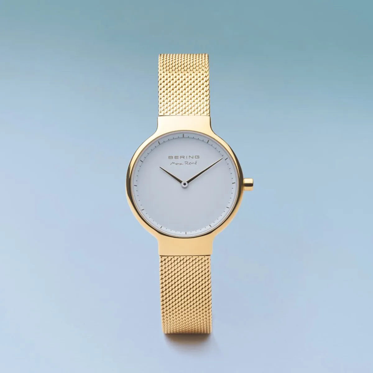 Bering Max René Polished Gold Mesh Watch