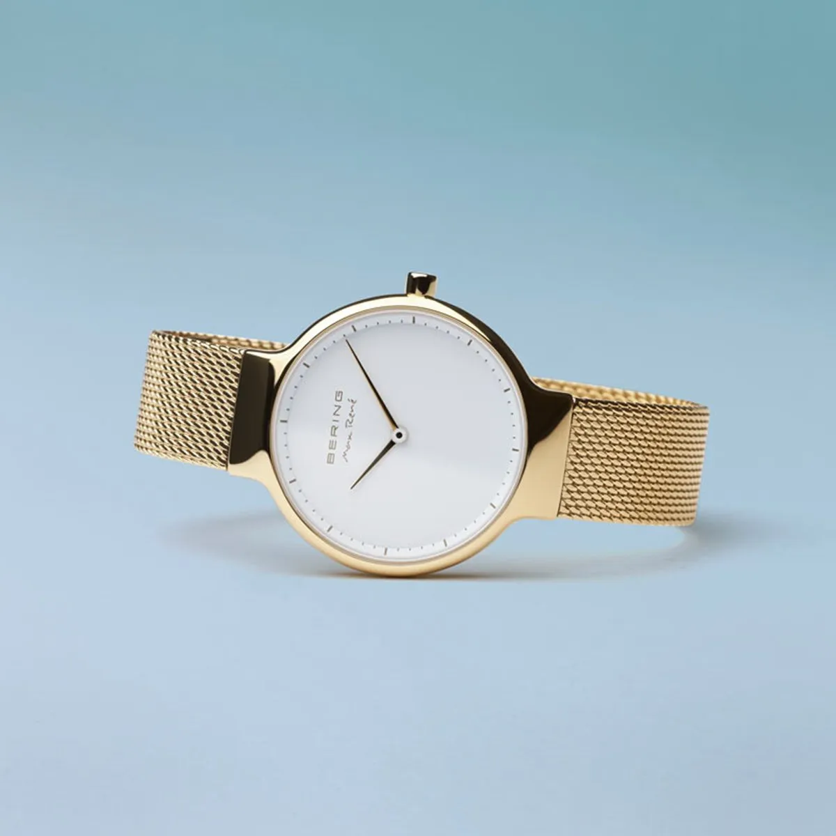 Bering Max René Polished Gold Mesh Watch