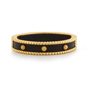 Berry Small Hinged Bangle - Ebony