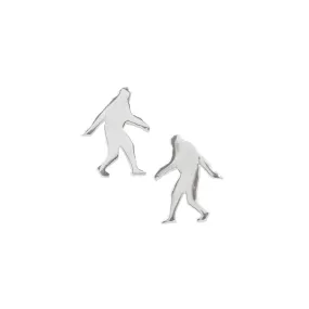 Big foot sterling stud earrings