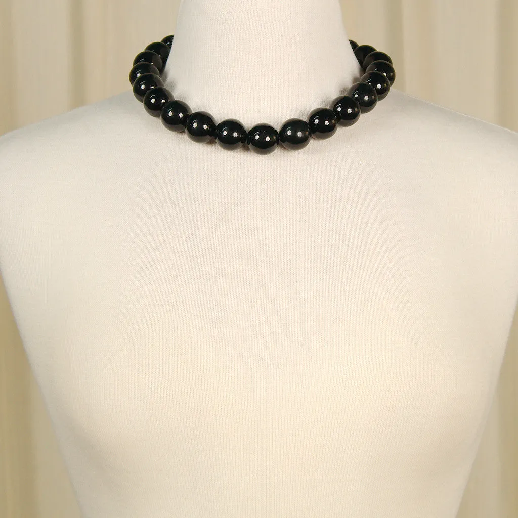 Black Bead Necklace