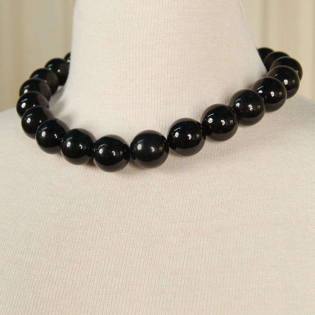 Black Bead Necklace