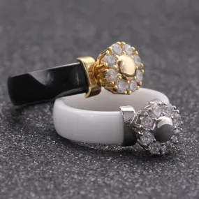 Black&White Ceramic Rings For Women