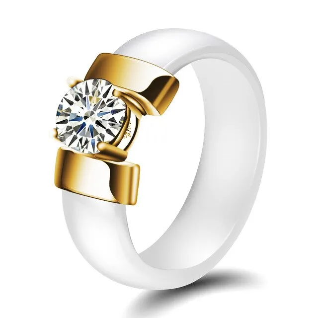Black&White Ceramic Rings For Women