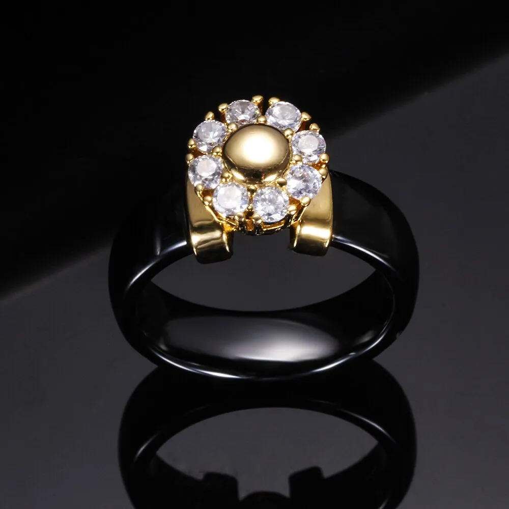 Black&White Ceramic Rings For Women