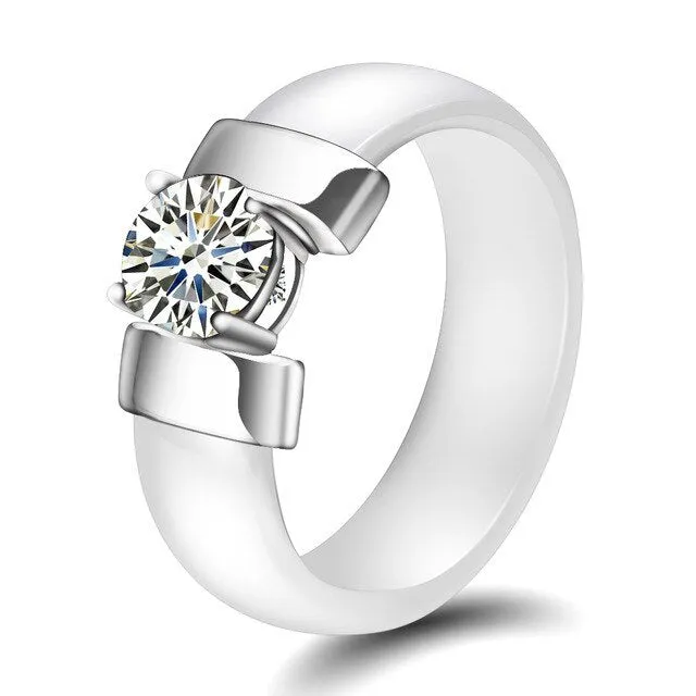 Black&White Ceramic Rings For Women