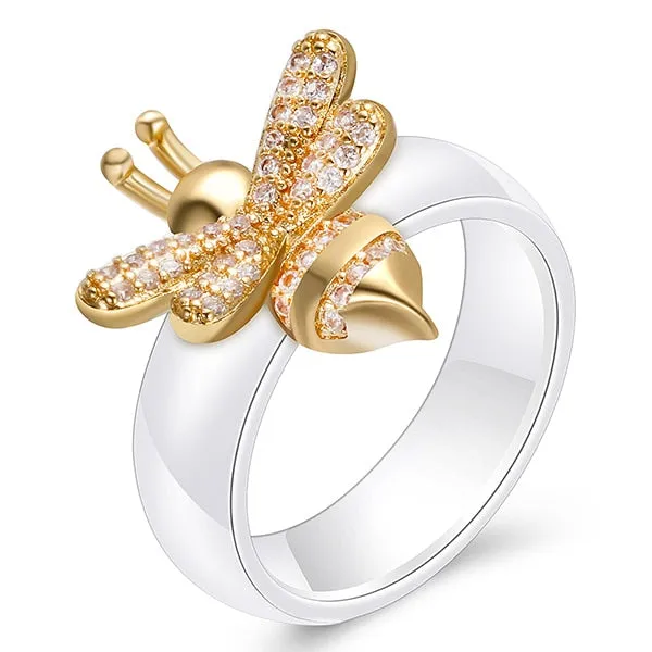 Black&White Ceramic Rings For Women