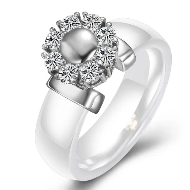 Black&White Ceramic Rings For Women