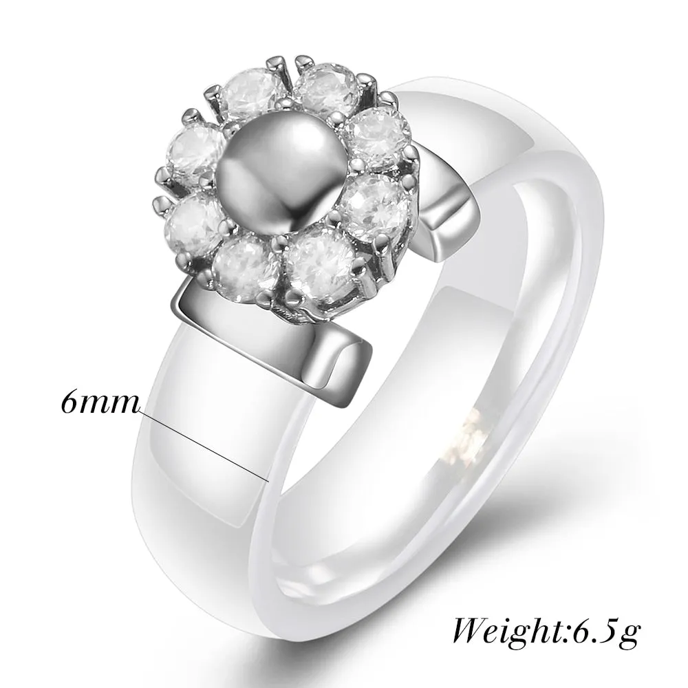 Black&White Ceramic Rings For Women