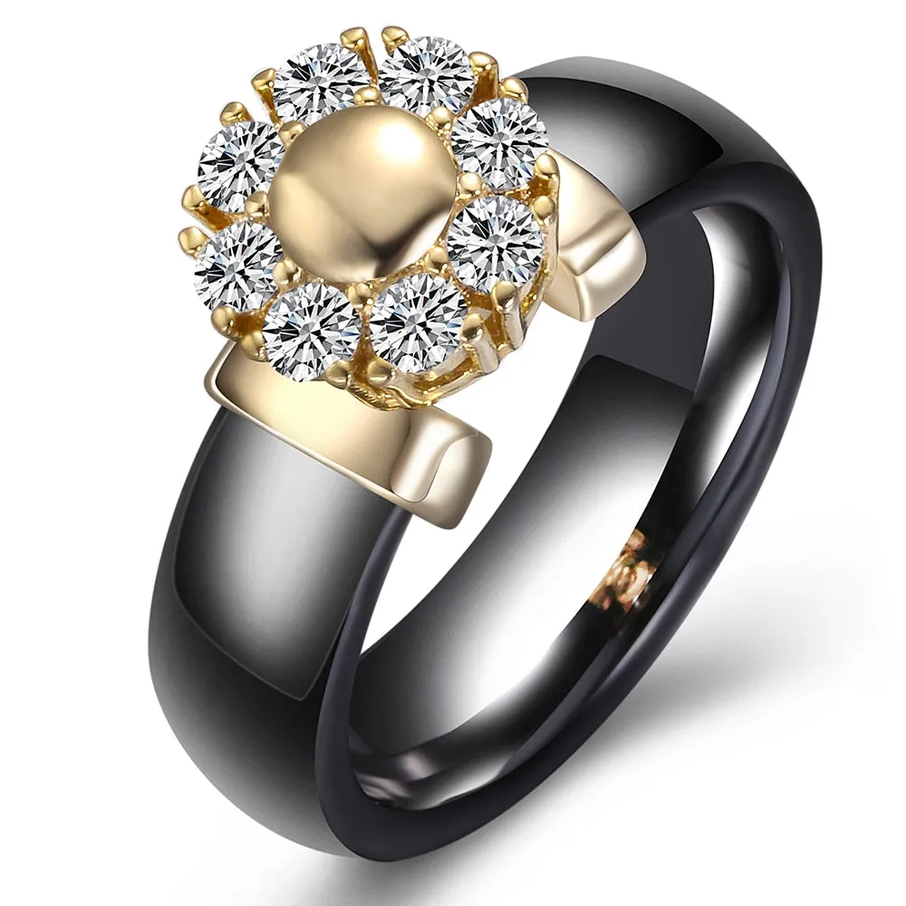Black&White Ceramic Rings For Women