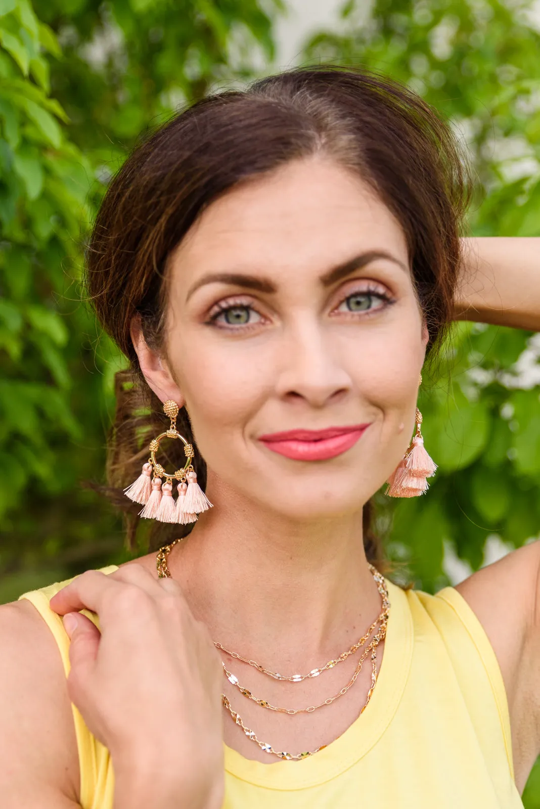 Borrowed Moment Earrings In Peach - 6/7/2022