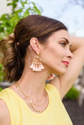 Borrowed Moment Earrings In Peach - 6/7/2022