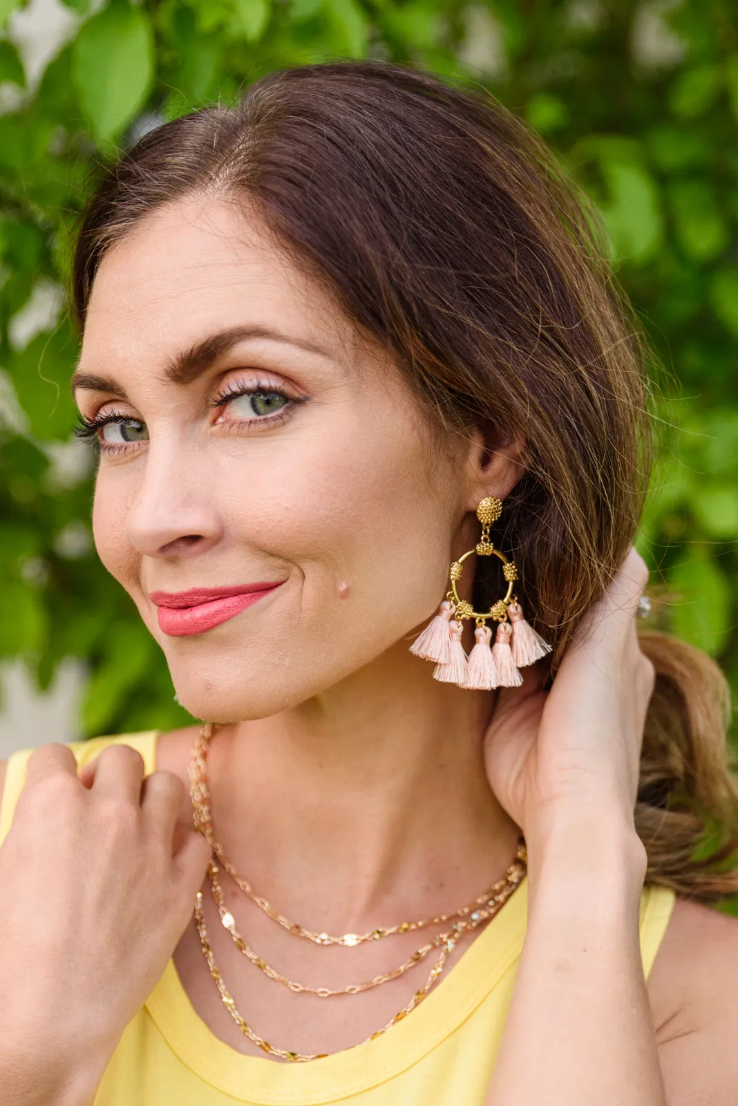 Borrowed Moment Earrings In Peach - 6/7/2022