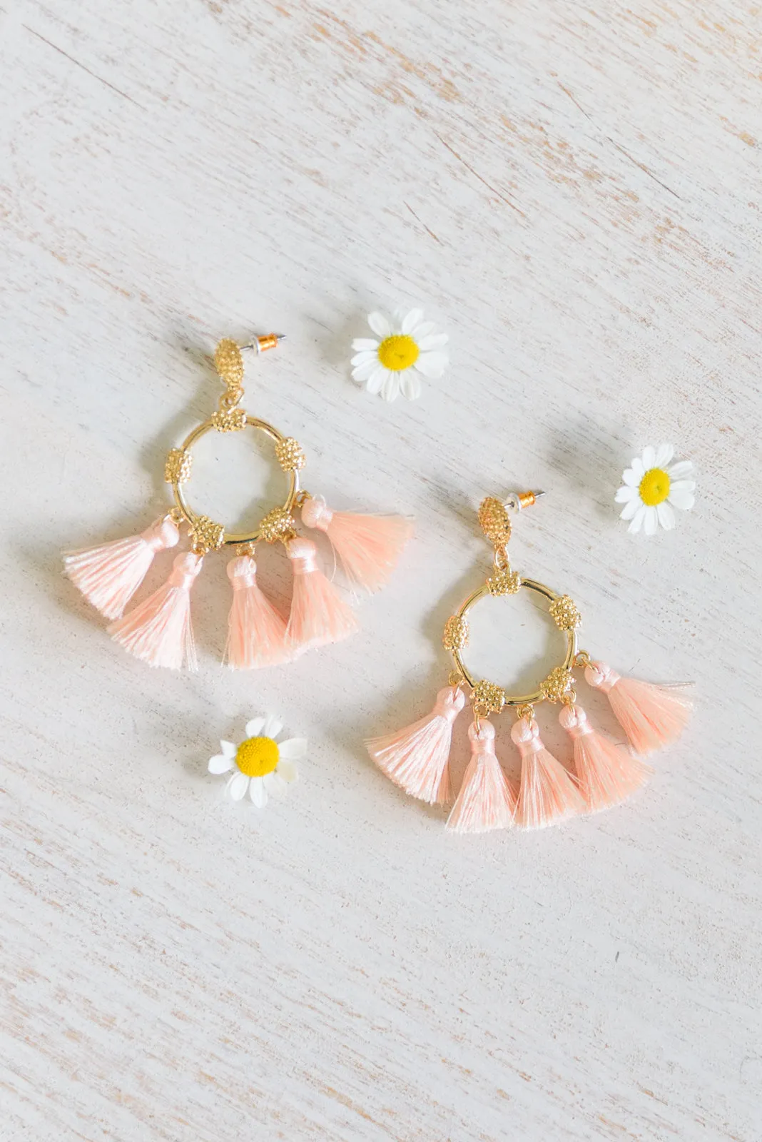 Borrowed Moment Earrings In Peach - 6/7/2022