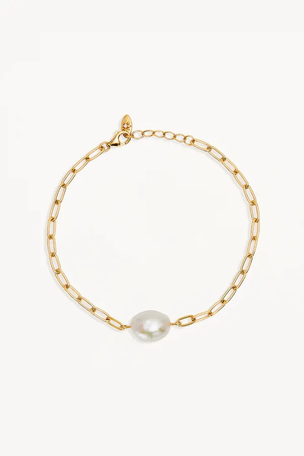 Breathe Pearl Bracelet 18k Gold Vermeil