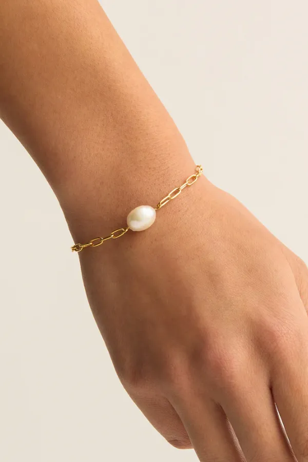 Breathe Pearl Bracelet 18k Gold Vermeil