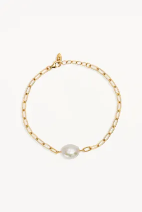 Breathe Pearl Bracelet 18k Gold Vermeil