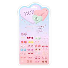 Candy Heart Valentine Sticker Earrings