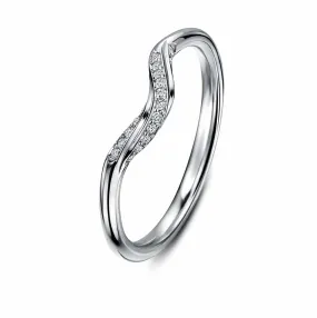Cannelé Twist Diamond Wedding Ring