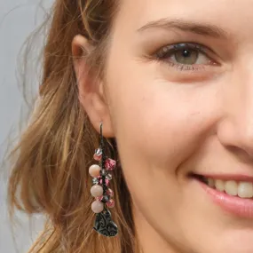 Cascade Amor Earrings / 57mm length / black niobium earwires