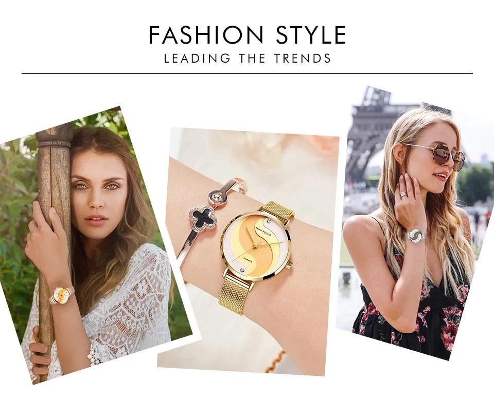 Casual Creative Stylish Stainless Steel Quartz Gift Watches for Women