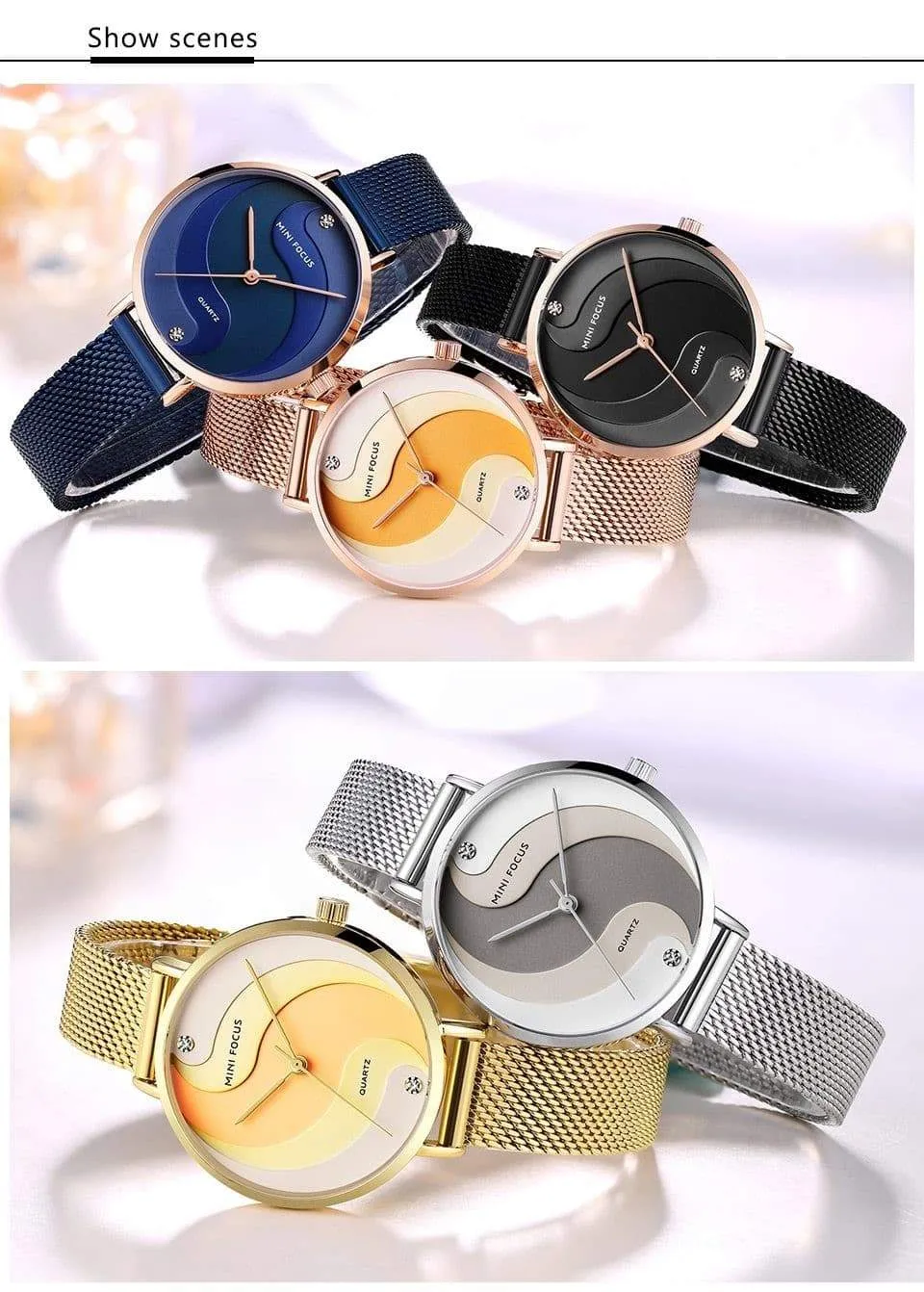Casual Creative Stylish Stainless Steel Quartz Gift Watches for Women