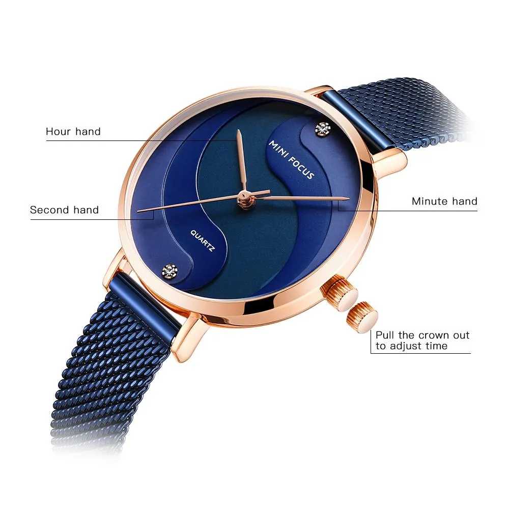 Casual Creative Stylish Stainless Steel Quartz Gift Watches for Women