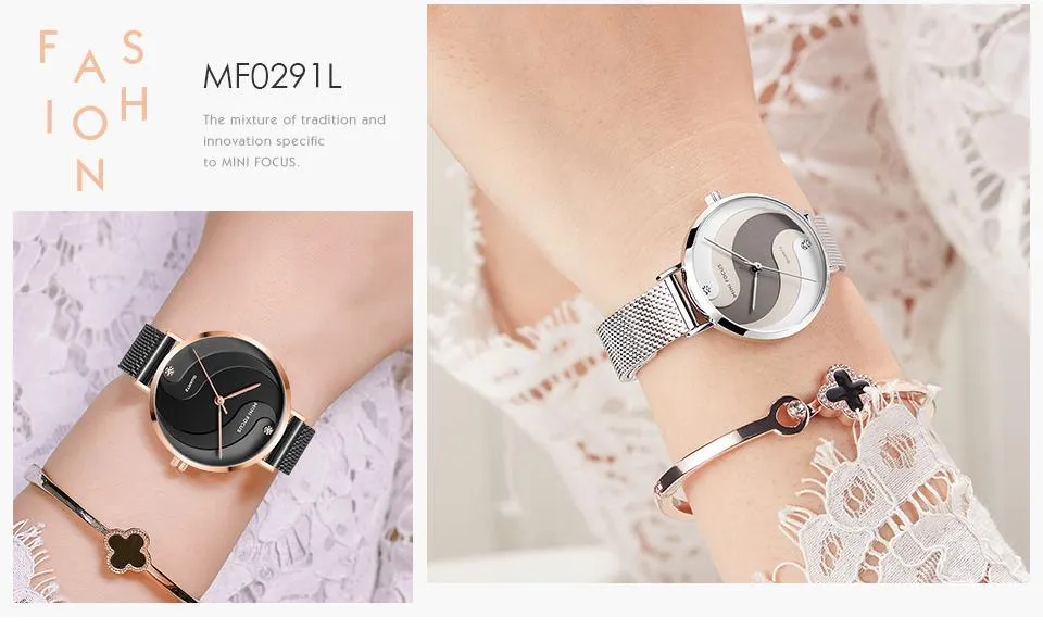 Casual Creative Stylish Stainless Steel Quartz Gift Watches for Women