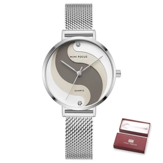 Casual Creative Stylish Stainless Steel Quartz Gift Watches for Women