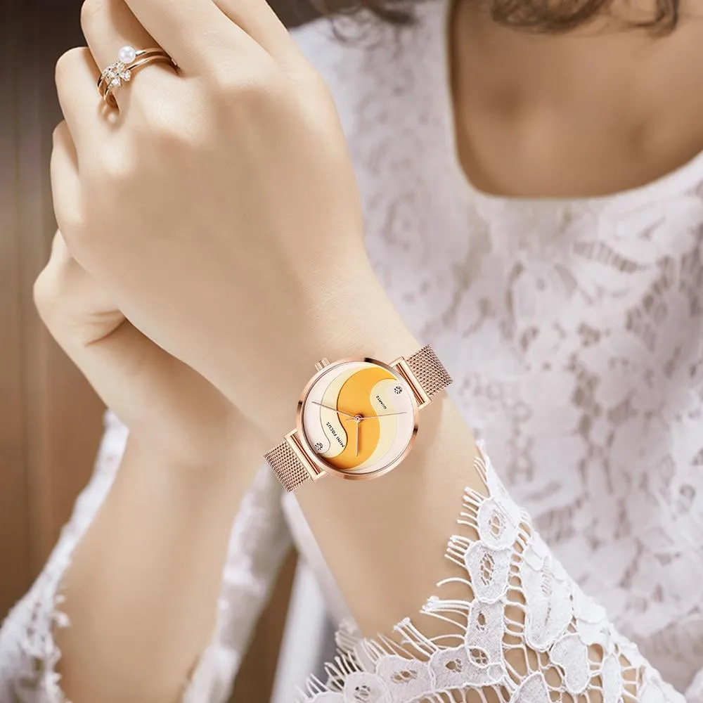Casual Creative Stylish Stainless Steel Quartz Gift Watches for Women