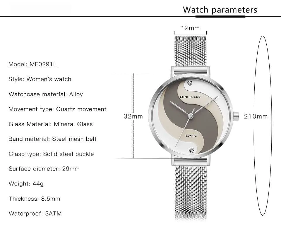 Casual Creative Stylish Stainless Steel Quartz Gift Watches for Women