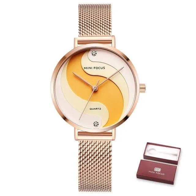 Casual Creative Stylish Stainless Steel Quartz Gift Watches for Women