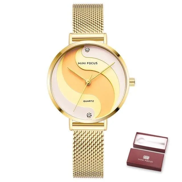 Casual Creative Stylish Stainless Steel Quartz Gift Watches for Women