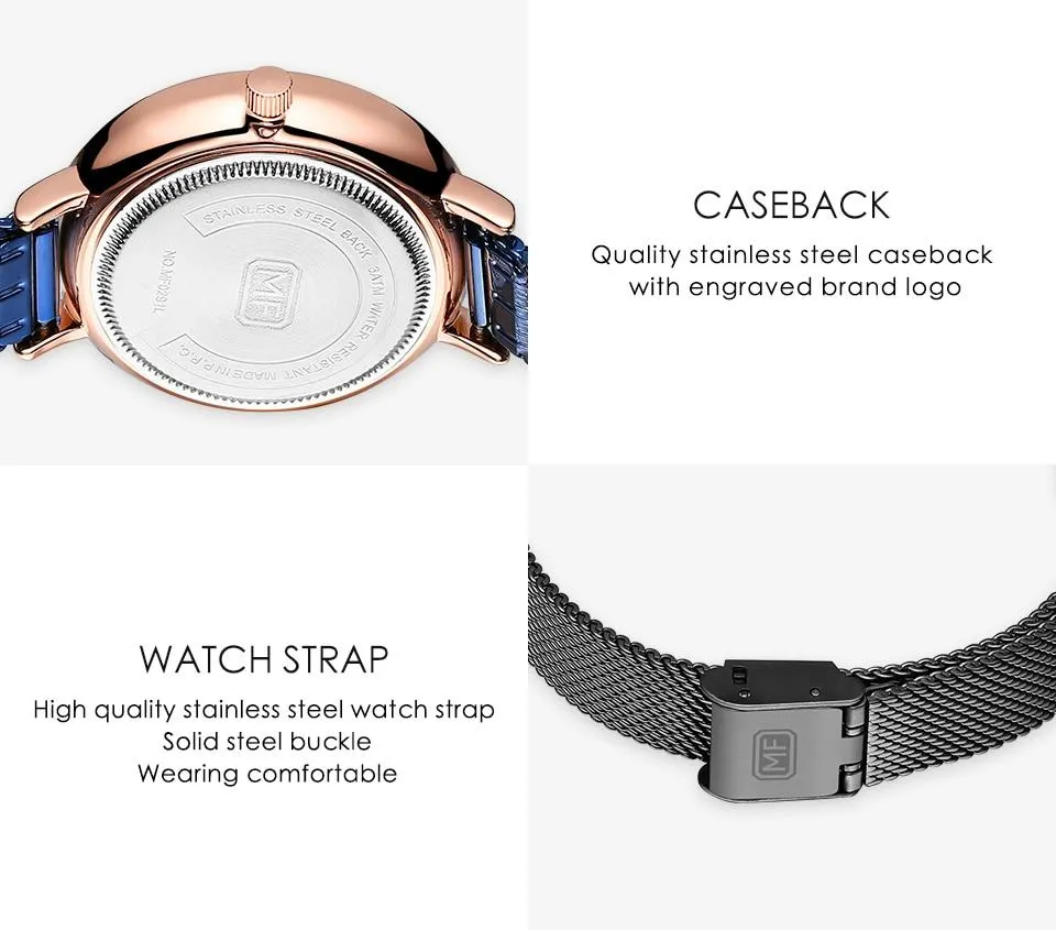 Casual Creative Stylish Stainless Steel Quartz Gift Watches for Women