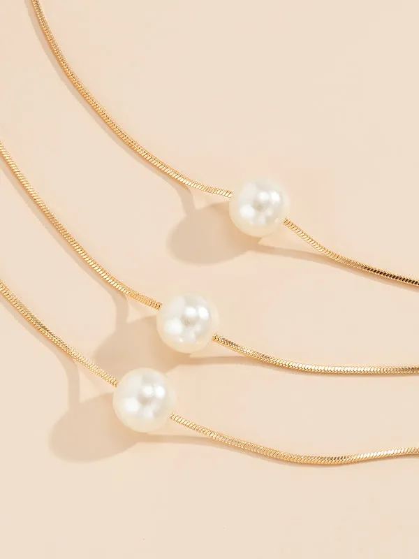 Chicmy-Simple Multilayer Pearl Necklaces Accessories