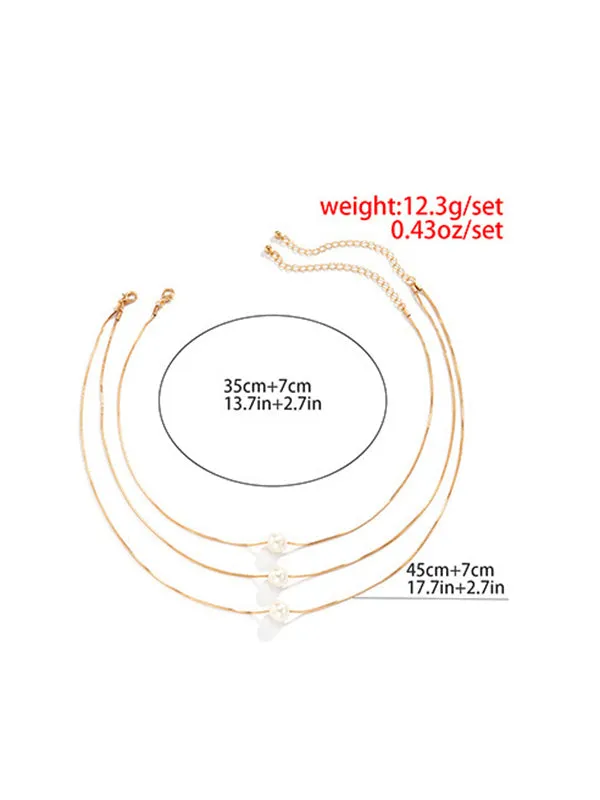 Chicmy-Simple Multilayer Pearl Necklaces Accessories