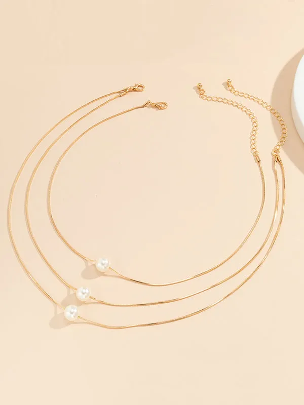 Chicmy-Simple Multilayer Pearl Necklaces Accessories