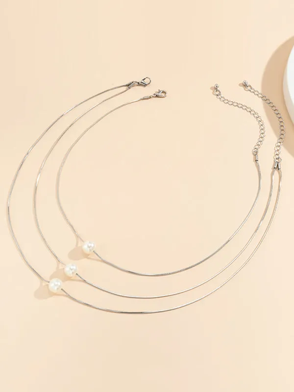 Chicmy-Simple Multilayer Pearl Necklaces Accessories