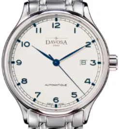 Classic Automatic Swiss-Made White Blue Executive Watch 16145611