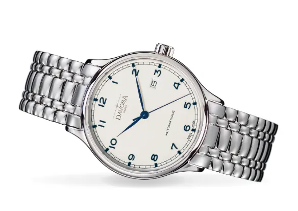 Classic Automatic Swiss-Made White Blue Executive Watch 16145611